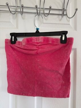 Women’s Pink Corduroy Crop Top